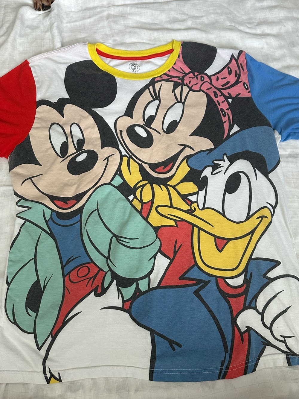 Disney Colorblock Mickey Minnie Donald Short Sleeve Tee